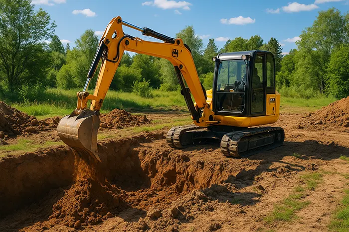 roboty ziemne koparka roboty ziemne Opole, Turawa, województwo opolskie