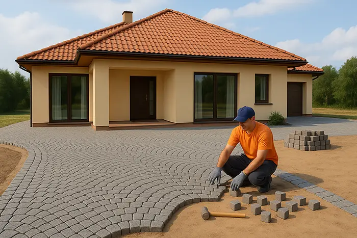 ukladanie kostki brukowej