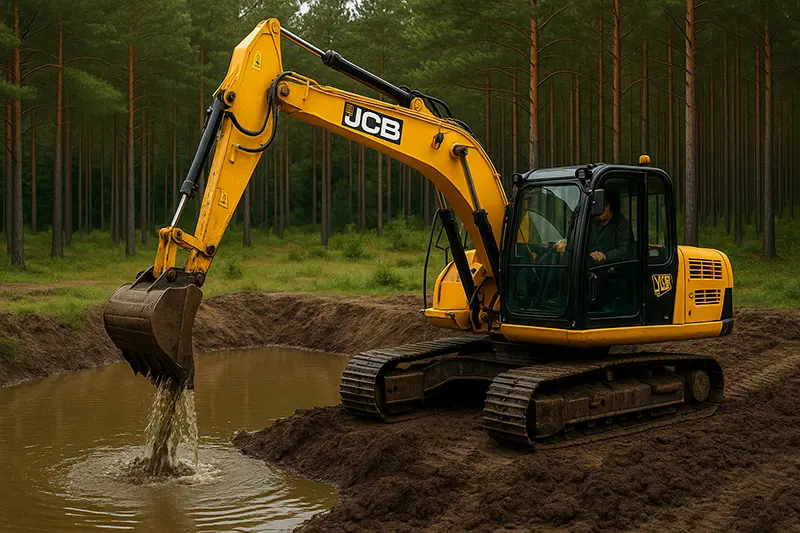 wykop-staw wykop stawu przez Dm lokum